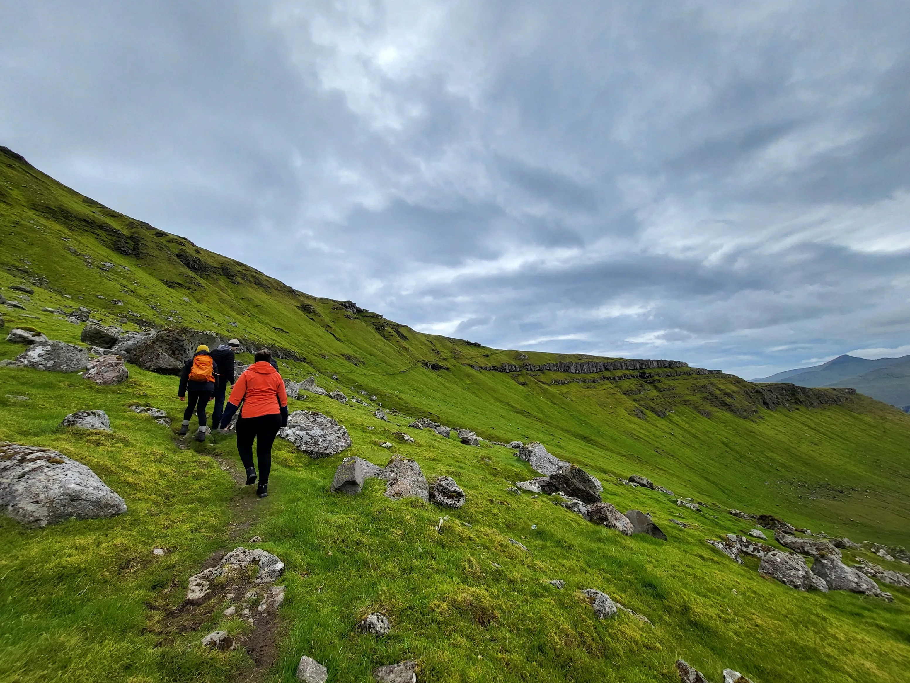 People walking exploring nature